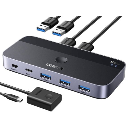 Ugreen KVM USB Switch 6941876217052 - Seamless Control for Multiple Devices, High-Speed Data Transfer & Easy Switching!